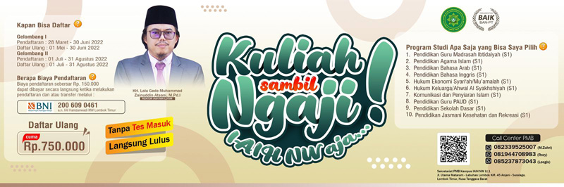 Keren, Kuliah Sambil Ngaji Hanya ada di IAI Hamzanwadi NW Lotim