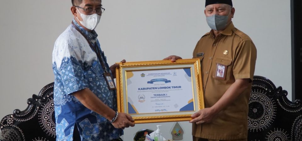 Lotim Sabet Predikat Terbaik 1 Kinerja Pengelolaan DAK Fisik Tahun 2021