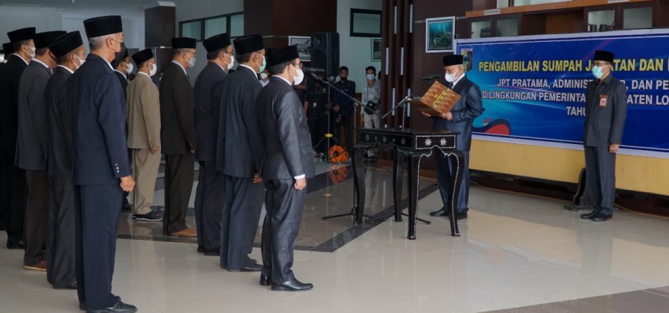 Lantik Pejabat, Bupati Sukiman Tekankan Tiga Sektor