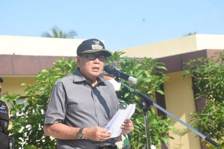 Solat Idul Fitri Diperbolehkan, Bupati dan Polres KLU Gelar Apel Pengamanan