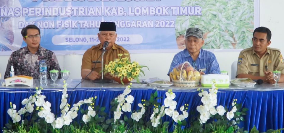 Pemkab Lotim Gelar Pelatihan Managemen Mutu dan Pengolahan Sentra IKM