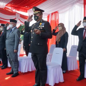 Bupati Ikuti Upacara Peringatan Hari Bhayangkara ke 76 Secara virtual
