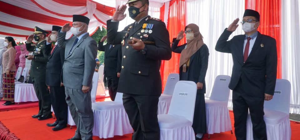 Bupati Ikuti Upacara Peringatan Hari Bhayangkara ke 76 Secara virtual