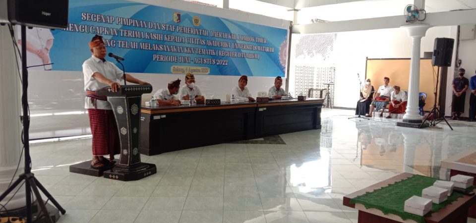 Bupati Lotim Puas dengan Dedikasi KKN Tematik UNRAM