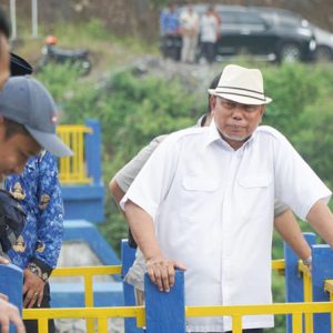 Optimalkan Fungsi Irigasi, Bupati Sukiman Tinjau Bendung Padelan-Banjargetas