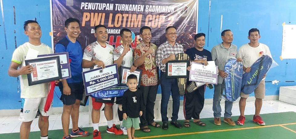 Turnamen Badminton PWI Lotim Cup 2 Sukses Digelar