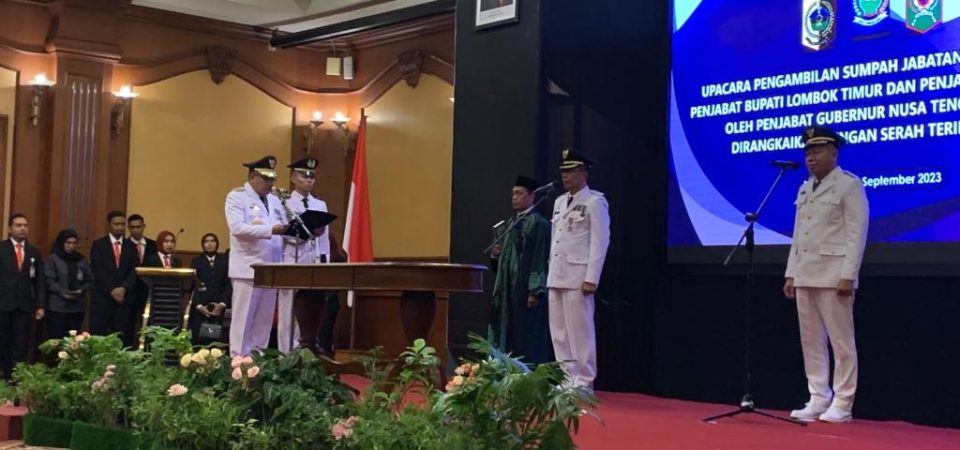 H M Juaini Taofik Resmi Dilantik jadi Pj. Bupati Lombok Timur