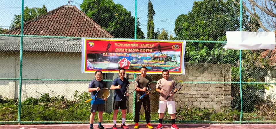 Semarak HUT TNI, Pj. Bupati Lotim Buka Kodim Cup Turnamen  III Tenis Lapangan