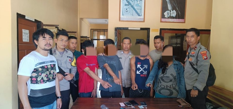 Polsek Buer Ringkus 4 Terduga Pelaku Narkoba di Labuhan Burung