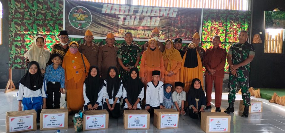 Kodim 1615/Lotim Berbagi Sembako Kepada Veteran dan Anak Yatim Piatu