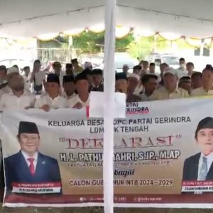 DPC Gerindra Loteng Deklarasi Dukung Pathul Bacagub NTB