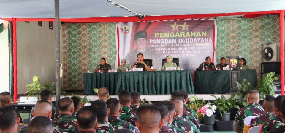 Pangdam IX/Udayana Sambangi Prajurit Kodim 1620/Loteng