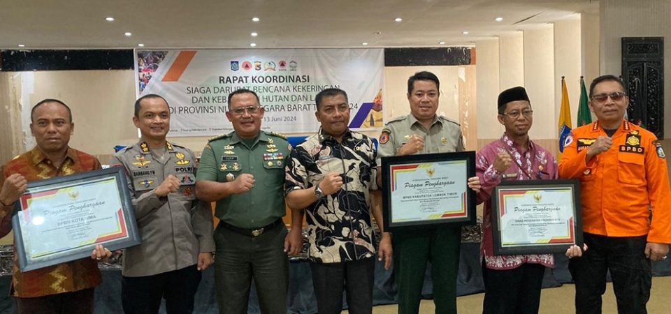 BPBD Lotim Sabet Piagam Penghargaan  Gubernur NTB