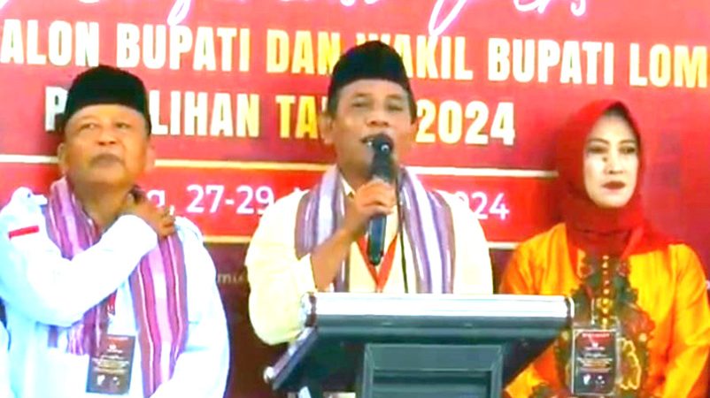Tanwir- D Paelori jadi Pendaftar ke 4 di KPU Lombok Timur