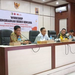 Buka Workshop Perdana FPRB Lotim,  Pj. Bupati : Informasi Mitigasi Dini Penting