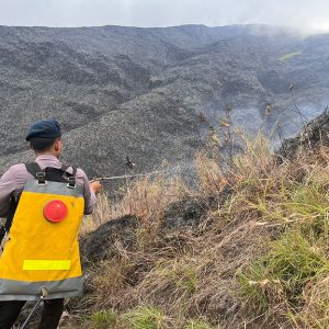 Sekitar 6 Hektara Area Camping Bukit Anak Dara Terbakar