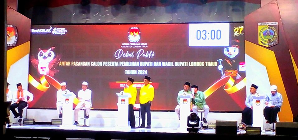 Debat Publik, Berikut Visi Missi dan Program Ke Lima Paslon Bupati-Wakil Bupati Lombok Timur