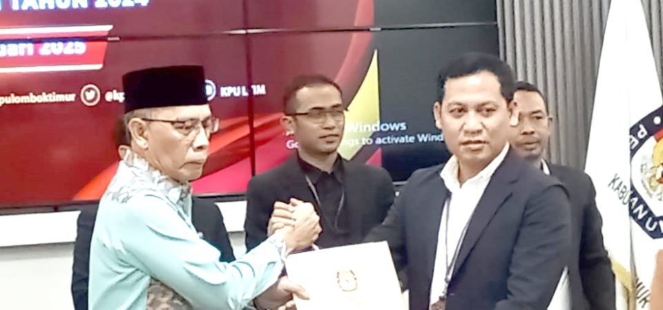 KPU Lotim Tetapkan Pasangan Iron – Edwin Sebagai Bupati – Wakil Bupati Periode 2025-2030