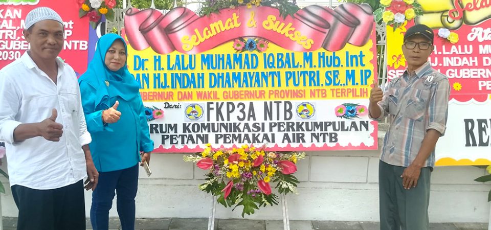 FKP3A NTB Buat Ucapan Karangan Bunga Sambut Pelantikan Gubernur dan Wakil Gubernur NTB Baru