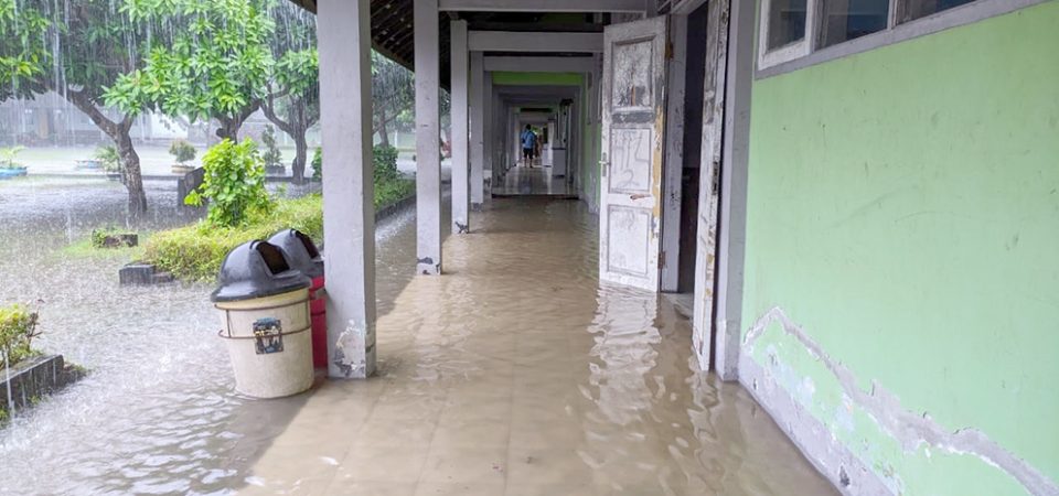 Lagi SMK N 1 Jerowaru Banjir, Proses KBM Tidak Bisa Berjalan