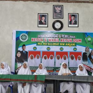 Ajarkan Berpikir Kritis, MA Mu’allimat NW Anjani, Gelar Debat Kandidat Calon Ketua dan Wakil Ketua OSIM