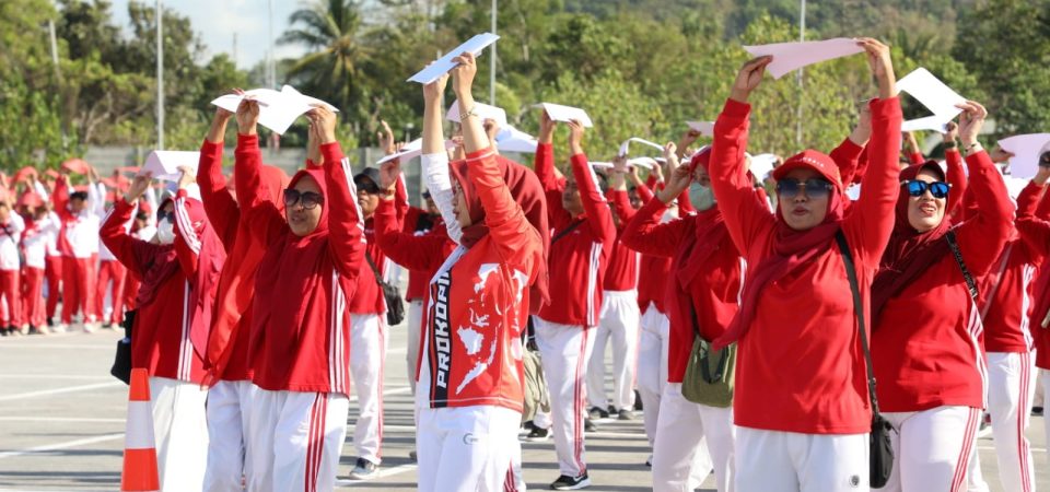 Bupati Pimpin Pembuatan  Formasi 80 HUT RI di Sirkuit Mandalika