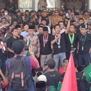 Aksi Mahasiswa Cipayung Plus di Lombok Timur Berjalan Aman  