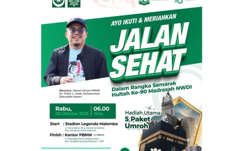 Lima Paket Umrah Hadiah Utama Jalan Sehat Pra Hultah Akbar ke 90 Madrasah NWDI