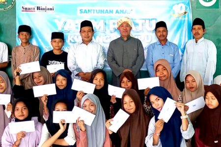 Jelang HUT Ke 10, Media Suara Rinjani Gelar Doa Bersama dan Santunan Anak Yatim