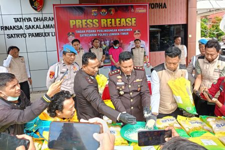 Polres Lotim  Tegaskan Ancaman Pidana Berat Pengedar Beras SPHP Tak Sesuai Mutu