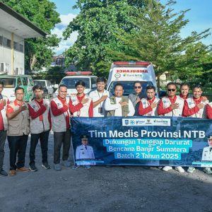 Dukung Kemanusiaan di Aceh, Bank NTB Syariah Fasilitasi Operasional Ambulance Tim Medis NTB