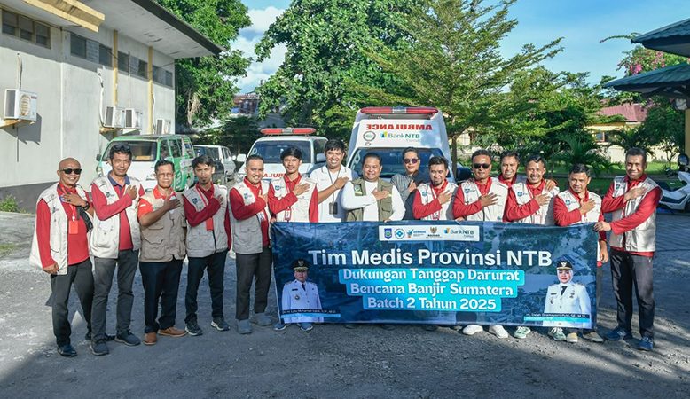 Dukung Kemanusiaan di Aceh, Bank NTB Syariah Fasilitasi Operasional Ambulance Tim Medis NTB