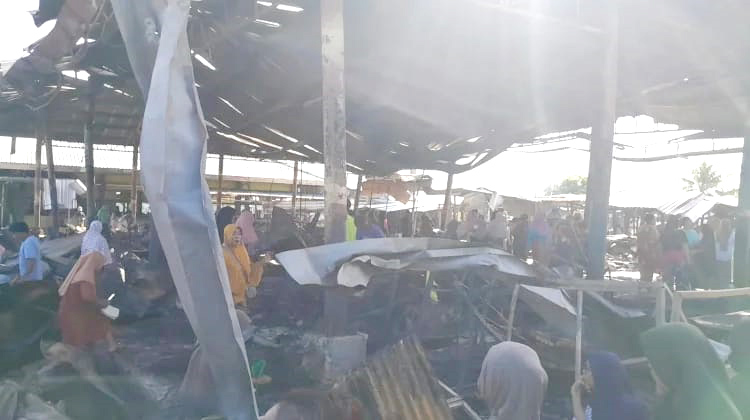 Sebanyak 164 Pedagang Terdampak akibat  Kebakaran Pasar Pringgabaya
