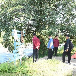 Gerak Cepat, Wakil Bupati Lombok Utara Tinjau Pemasangan Bronjong di Bendungan Empas