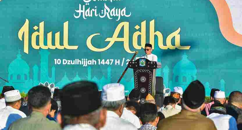 Idul Adha di Lapangan Bumi Gora NTB, Serukan Keikhlasan dan Kepedulian Sosial