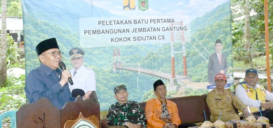 Jembatan Gantung Terbangun di DAM Santong dari Aspirasi Anggota DPR RI