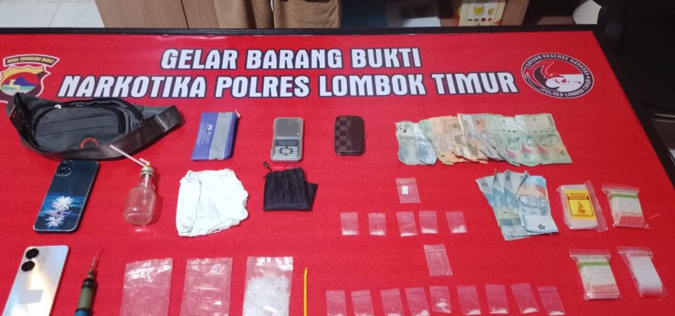 Polres Lombok Timur Amankan Terduga Pengedar Sabu 26,44 Gram di Sambelia